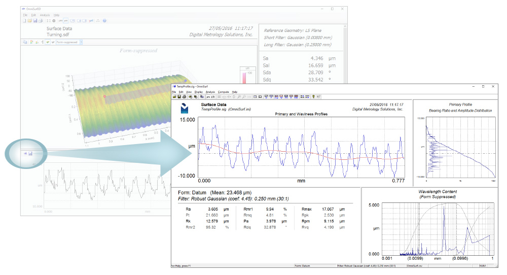 Digital Metrology OmniSurf3D surface texture analysis software
